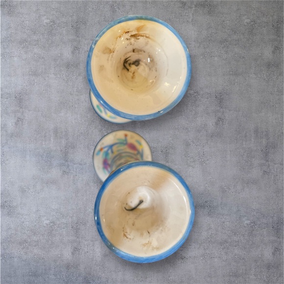 Jacob Rosenthal Collection Blue Candlestick s Set With Tray Judacia - Picture 7 of 7